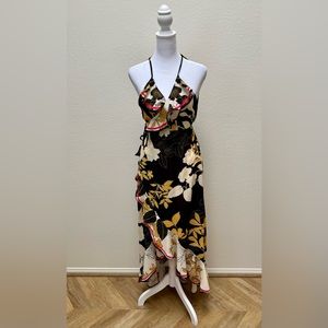 FLYING TOMATO floral wrap dress